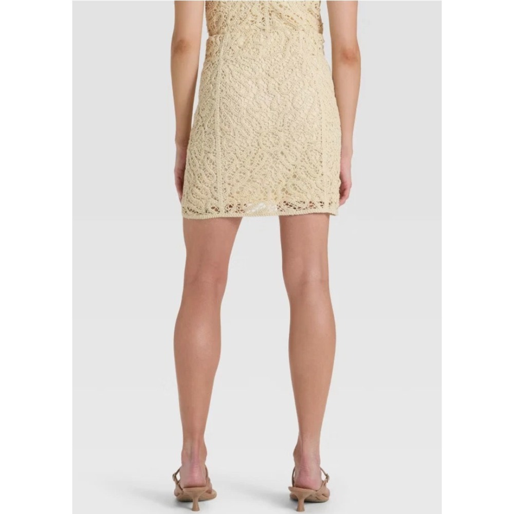 A New Day Off White Women's Crochet Mini A-Line Skirt XL - Picture 4 of 5